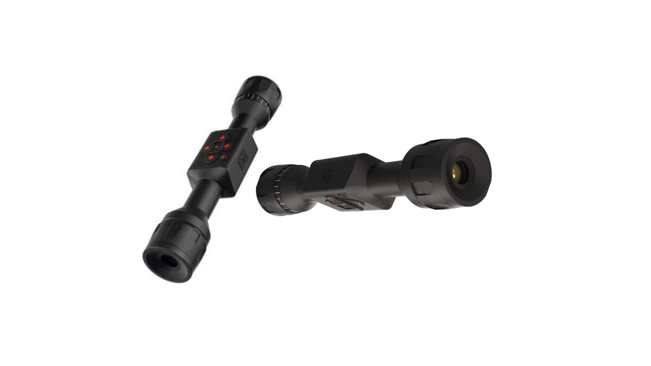 two black pairs of TheOpticGuru Thor LT Thermal Scopes for coyote hunting