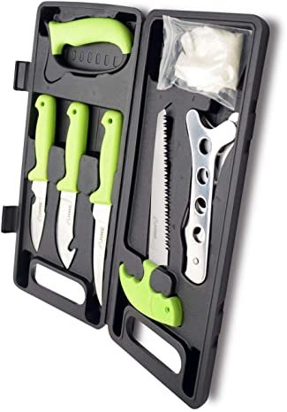 HME 8 Piece Field Dressing Kit - Rubberized Handles- Stainless Steel-with Carrying Case